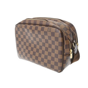 Louis Vuitton Canvas Shoulder Damier Reporter Brown Bag